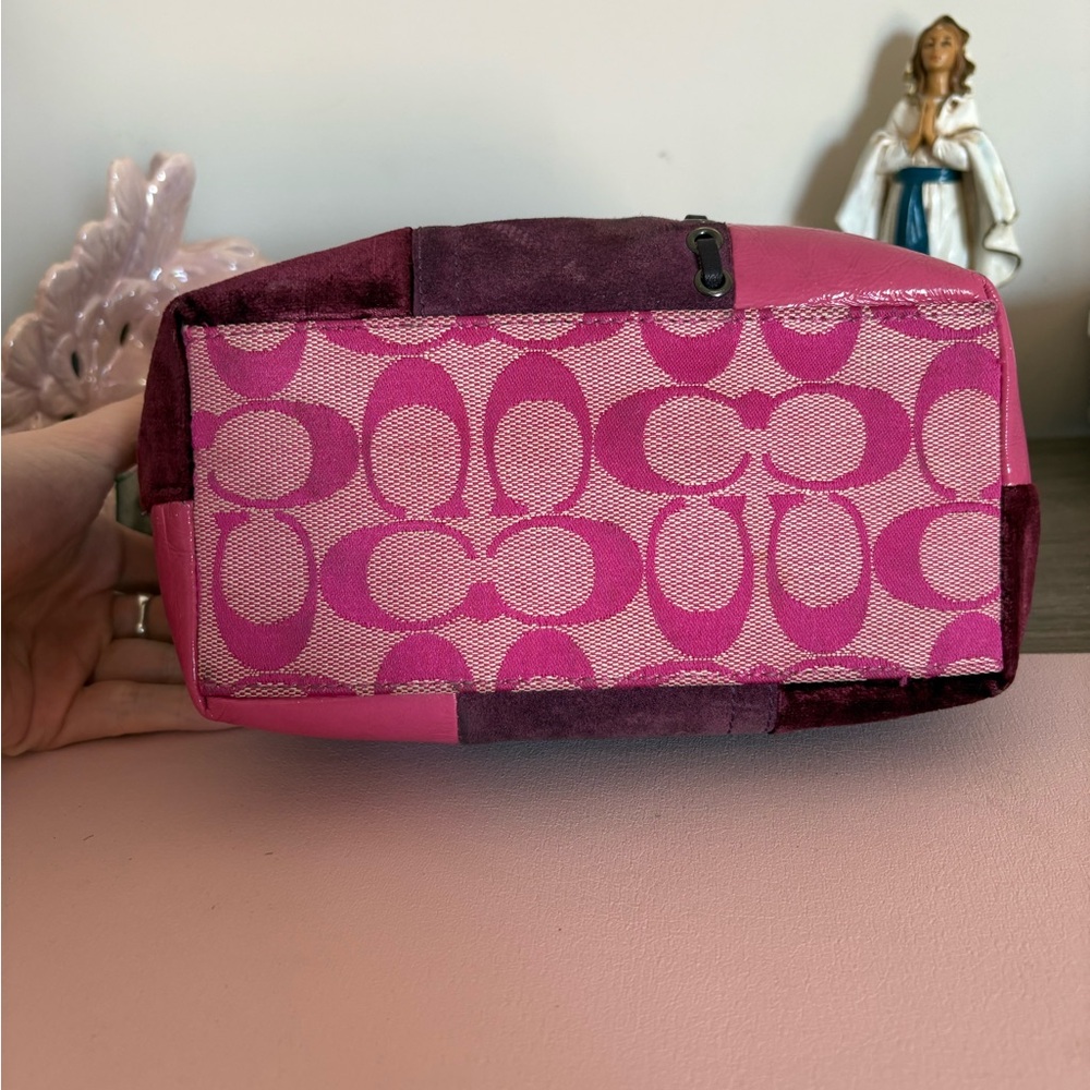 Coach Patchwork Mini Bag - Pink, Silver, Gray - image 4